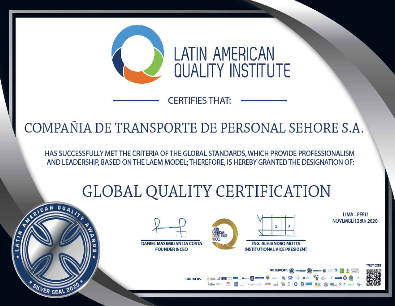 Certif GLOBALQUALITY